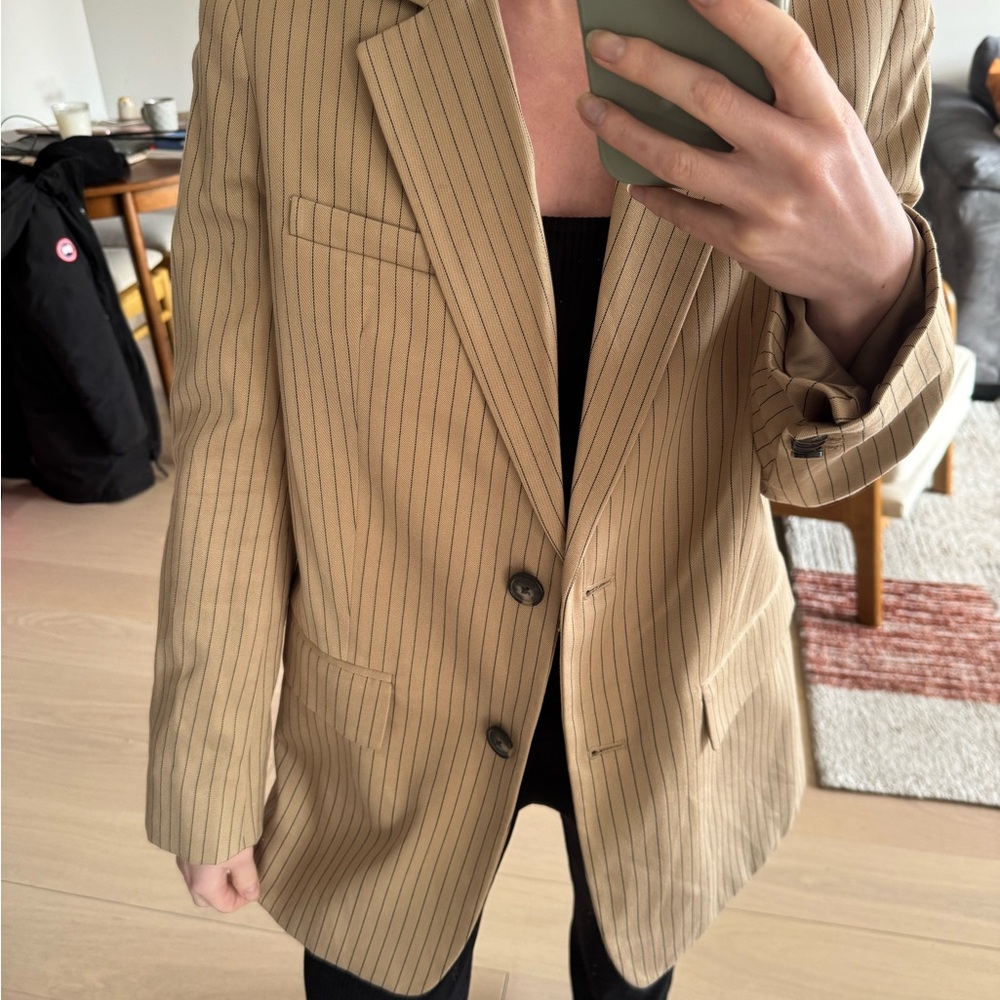 Everlane oversized pinstriped blazer
